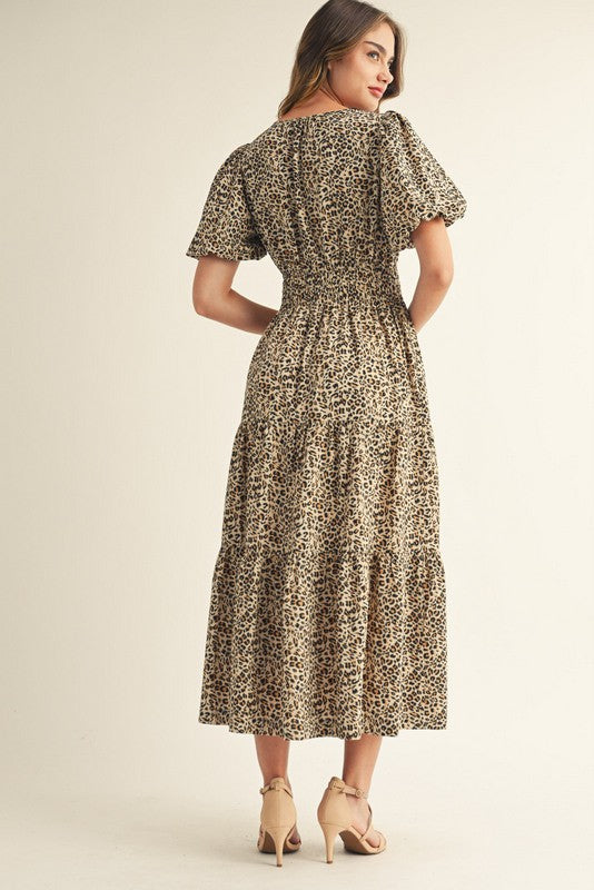 Tiered Leopard Dress