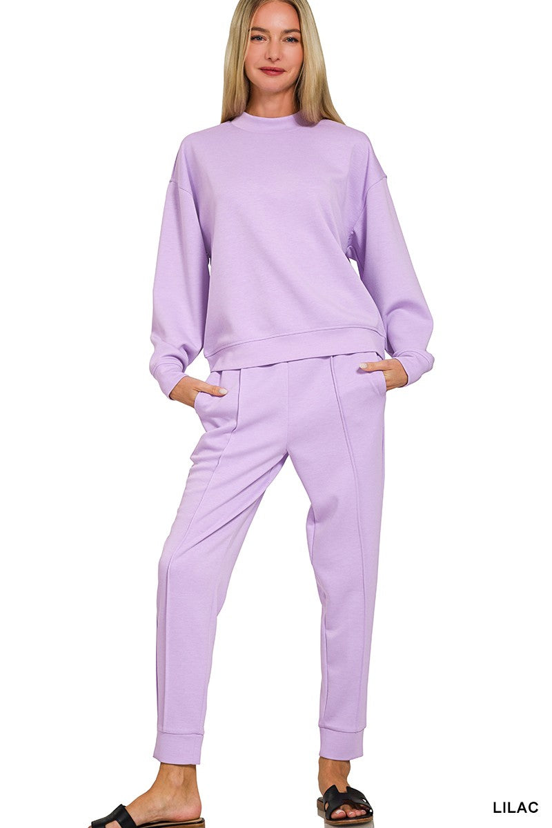 Scuba Mock Neck Pullover and Joggers Set