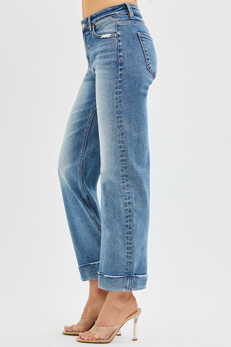 Curvy Caitlyn's Mid Rise Cuffed Jeans