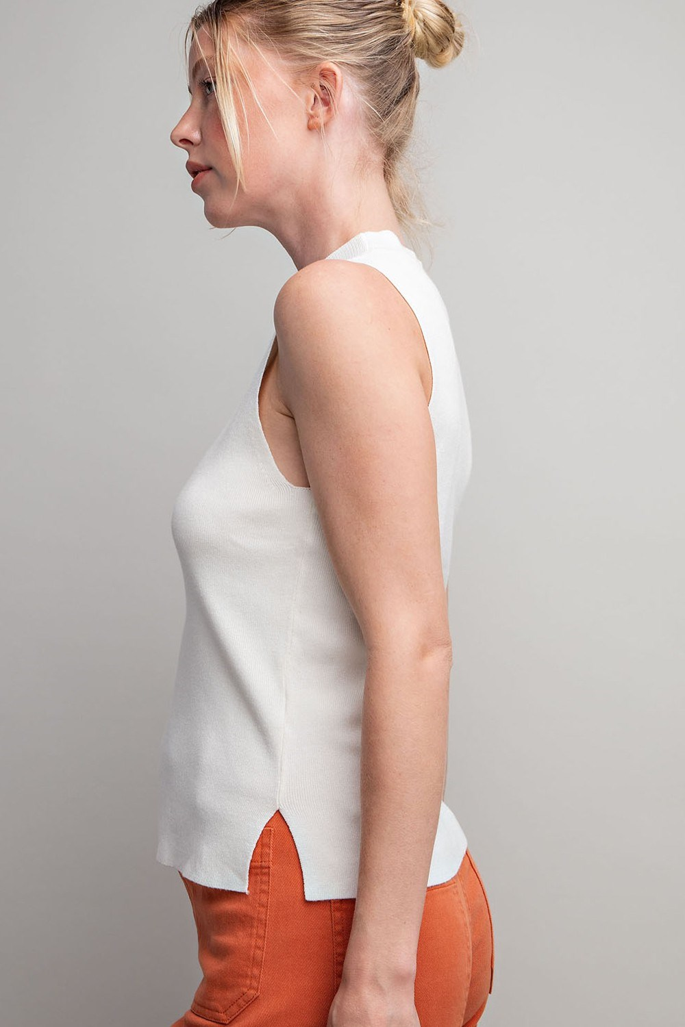 Fitted Mock Neck Tank
